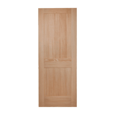 2-Panel Midcentury Modern Stain Grade Pine Interior Single Door Slab – Two Panel Shaker Style Door