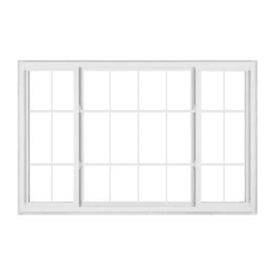 Vinyl Window – Double Hung 3-Lite Slider – With Grille