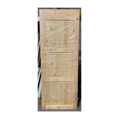 3-Panel Classic Stain Grade Pine Interior Single Door Slab – Shaker Style – 36″ x 96″ – Clearance