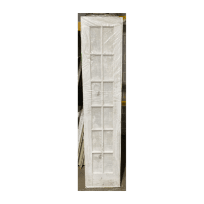 12-Lite Farmhouse Primed Pine Interior Single Door Slab – 21″ x 96″ – Clearance