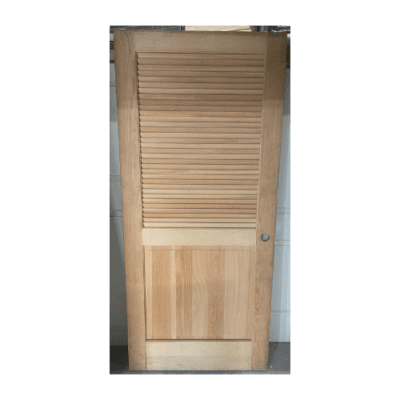 Classic Pine Interior Single Door Slab – 1/2 Louvered Door – 36″ x 80″ – Clearance