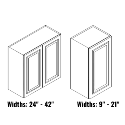 Builder Grade White Shaker – 42″ Height Wall Cabinet
