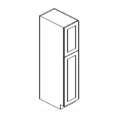 Matrix Nova Light Grey Shaker (AN) – 15″ Width 2 Door Pantry Cabinet