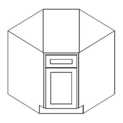 Matrix Greystone Shaker (AG) – Diagonal Base Cabinet