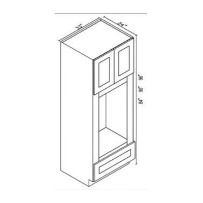 Matrix Greystone Shaker (AG) – Double oven Cabinet