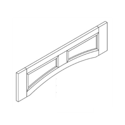 Matrix Gramercy White (GW) – Arched Panel Valance – Trimmable 2.5″ Each Side