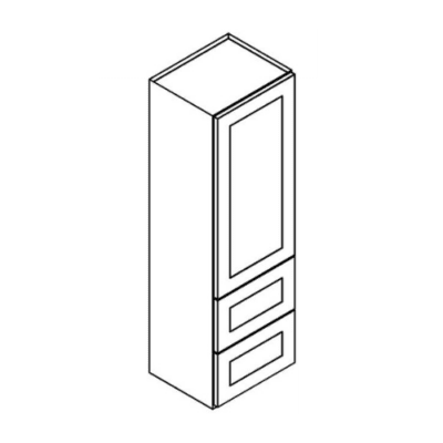 Matrix Gramercy White (GW) – 2 Drawer Wall Cabinet